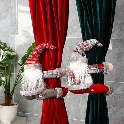 Curtains Christmas Decorations Big Size Gnome Xmas Tree Star Topper Unique Shower Curtain Cotton Comfy Hang Ornament Home Decor
