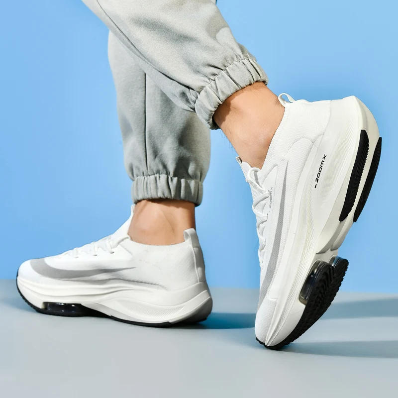 Description Picture 3 of itemCouple Running Shoes Men Mesh Breathable Comfortable Flat Casual Walking Shoes Lace-up Trendy Outdoor Sneakers for Men Women