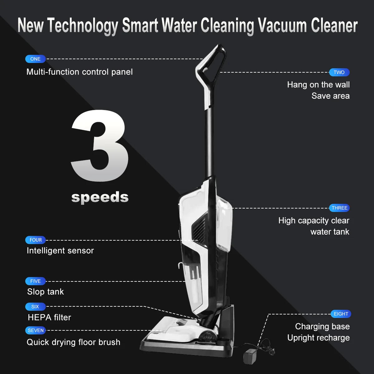 Description Picture 6 of itemSTEAM VACUUM CLEANER smart floor carpet cleaning machine portable water vacuum cleaner