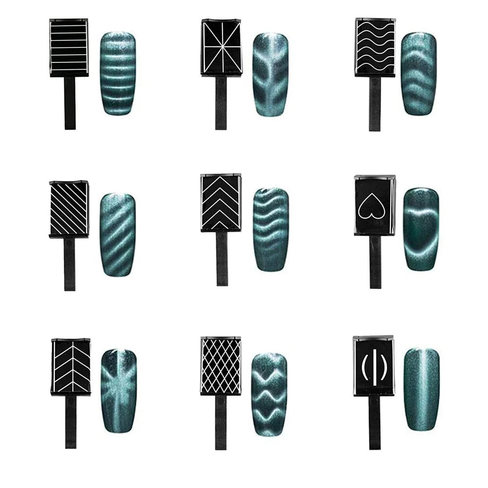 Description Picture 3 of itemNail Magnetic Stick 5Pcs/set Cat Eye Heart Effect  Grid Wavy 3D Board Painting Nail Tools Supplies 2304-01