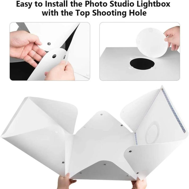 Description Picture 4 of itemFolding Lightbox 20/30/40cm Portable Photography Photo Studio Tent LED Softbox Background Kit USB Mini Light Box For DSLR Camera