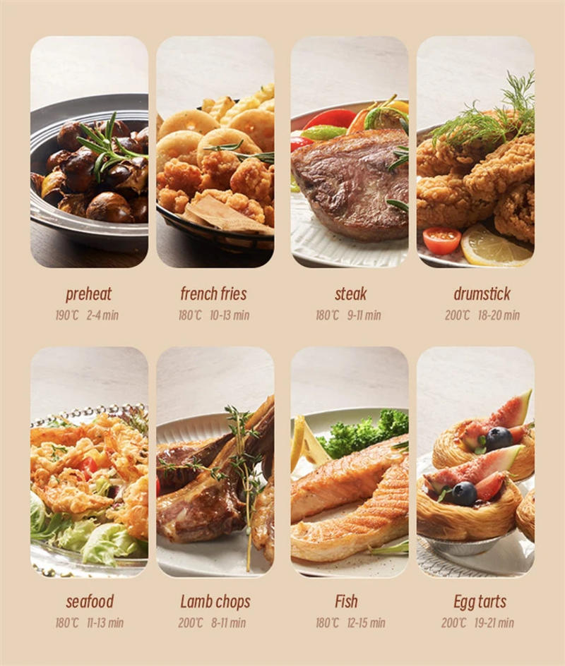 Description Picture 6 of item220V Visual Air Fryer 3L Capacity Oil-free Electric Fryer Automatic Household 360°Baking LED Touchscreen Deep Fryer without Oil