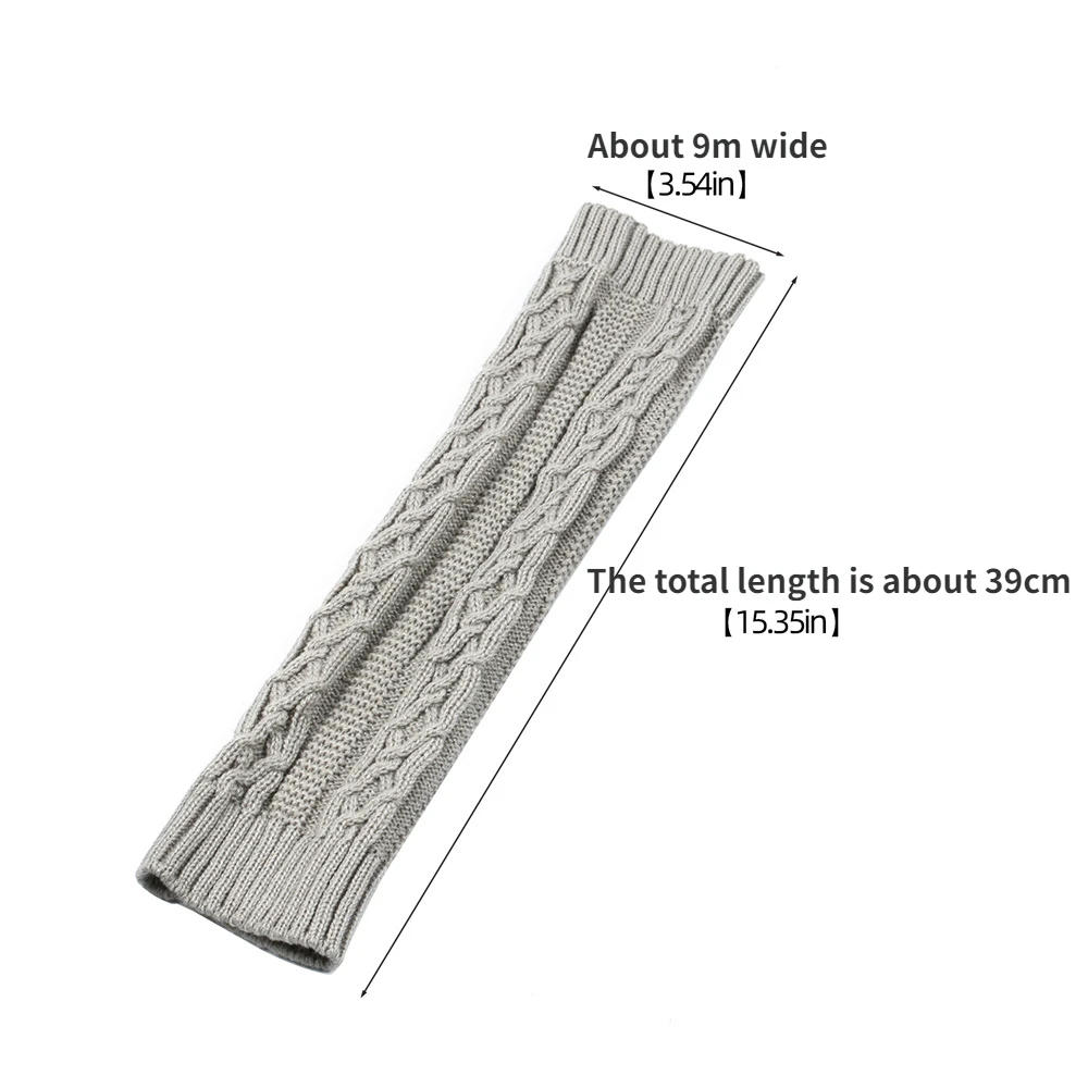 Description Picture 2 of itemLeg Warmers Ankle Womens Winter Warm Stretch Knitted Slouch Thermal Ladies Wool Cuffs Hemp Boot Socks Female Fluffy Gaiter Thick