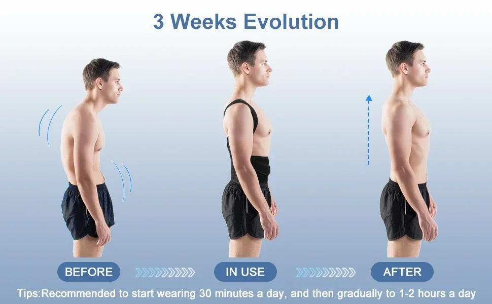 Description Picture 4 of itemAlloy Bar Posture Corrector Scoliosis Back Brace Spine Support Shoulder Therapy Support Posture Correction Belt Orthopedic Back