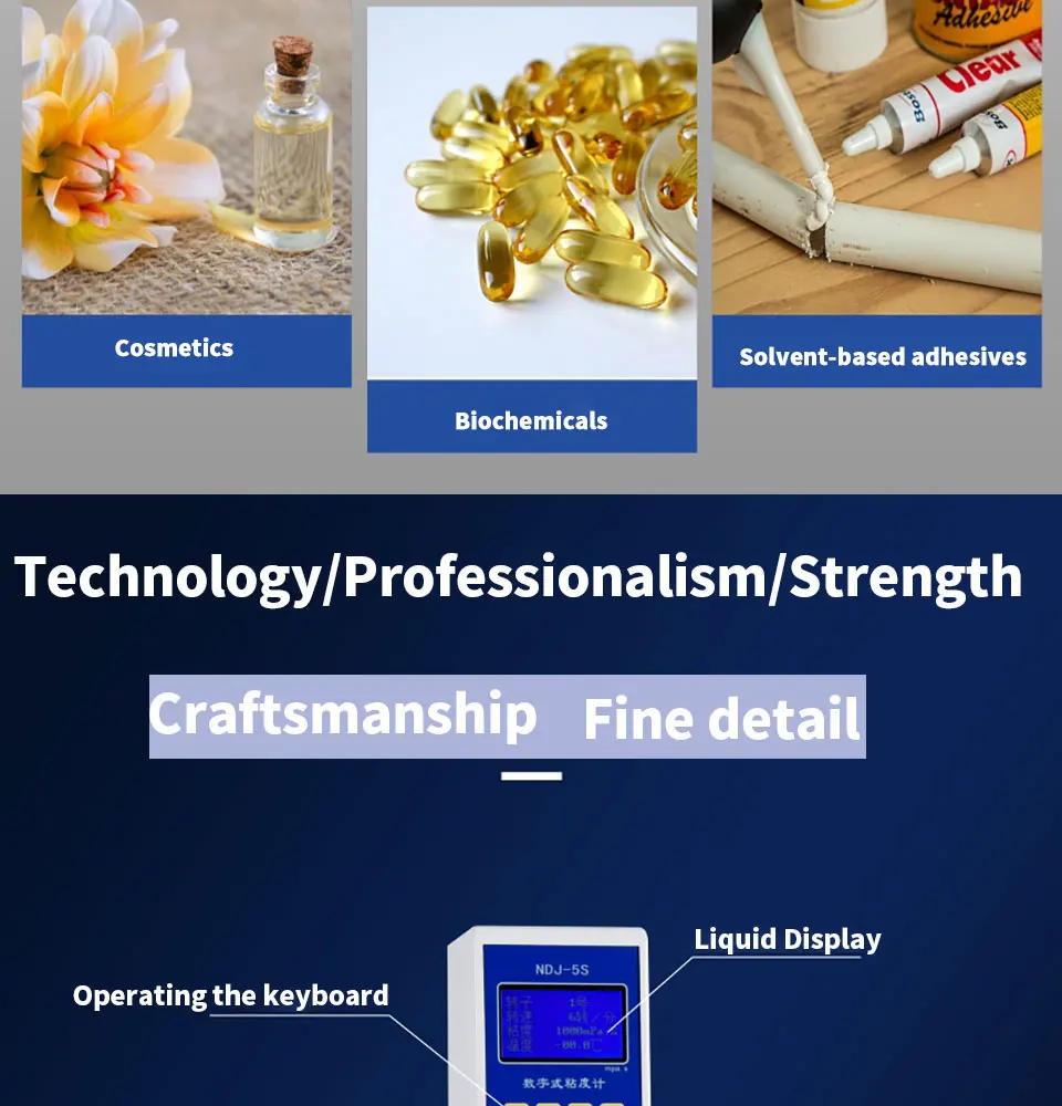 Description Picture 5 of itemViscosimeter Lab Testing Equipment Digital Sensor Rotary Viscometer Oil Glue Viscosity Meter Measuring Devices