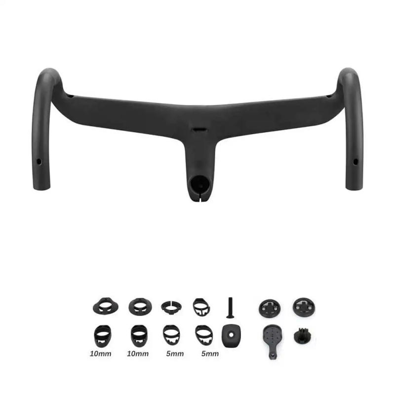 Description Picture 5 of itemElitaone SL8 Road Carbon Handlebar Bent Bar 127mm Drop 75mm Internal Cable Routing Bicycle Handlebar Diameter with Spacer