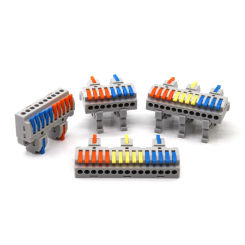 5PCS Wire Connector Electric Universal Quick Conductor Splitter Push-in LED Cable Terminal Blocks Mountable Rail Junction Box