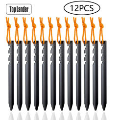 12Pcs/lot 18cm Aluminum Alloy Tent takes Pegs Heavy Duty Travel Outdoor Camping Accessories Tarp Ultralight Nails Ground Peg
