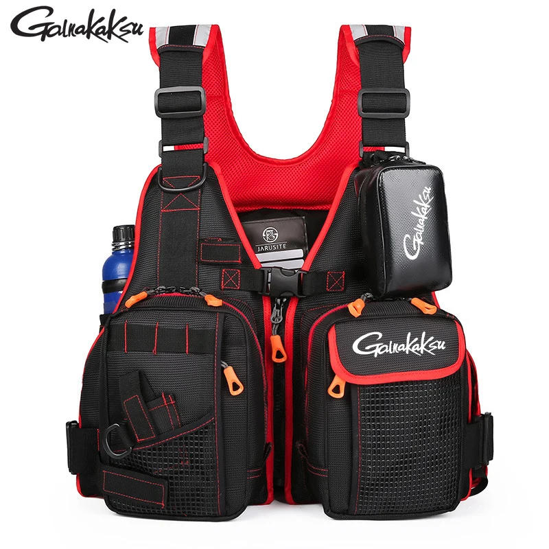 Description Picture 3 of itemNew Professional Sea Fishing Life Jacket Outdoor Large Buoyancy Rowing Adult Swimming Water Sports Rescue Fishing Undershirt