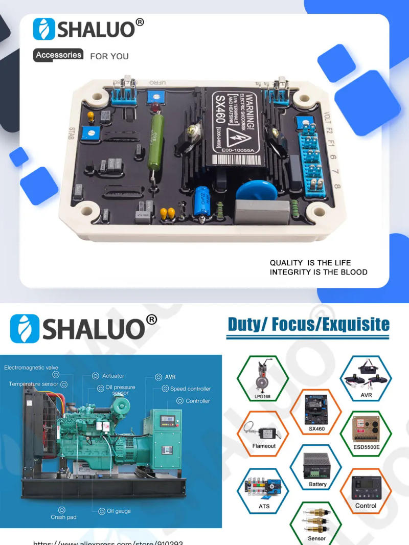 Description Picture 2 of itemHigh Quality AVR SX460 Generator Automatic Voltage Regulator Stabilizer Diesel Electric Generator Engine Control Circuit Board