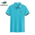 2024 Spring/Summer men's and women's new embroidered CARTELO Hot Polo shirt Business casual breathable lapel comfortable Polo sh