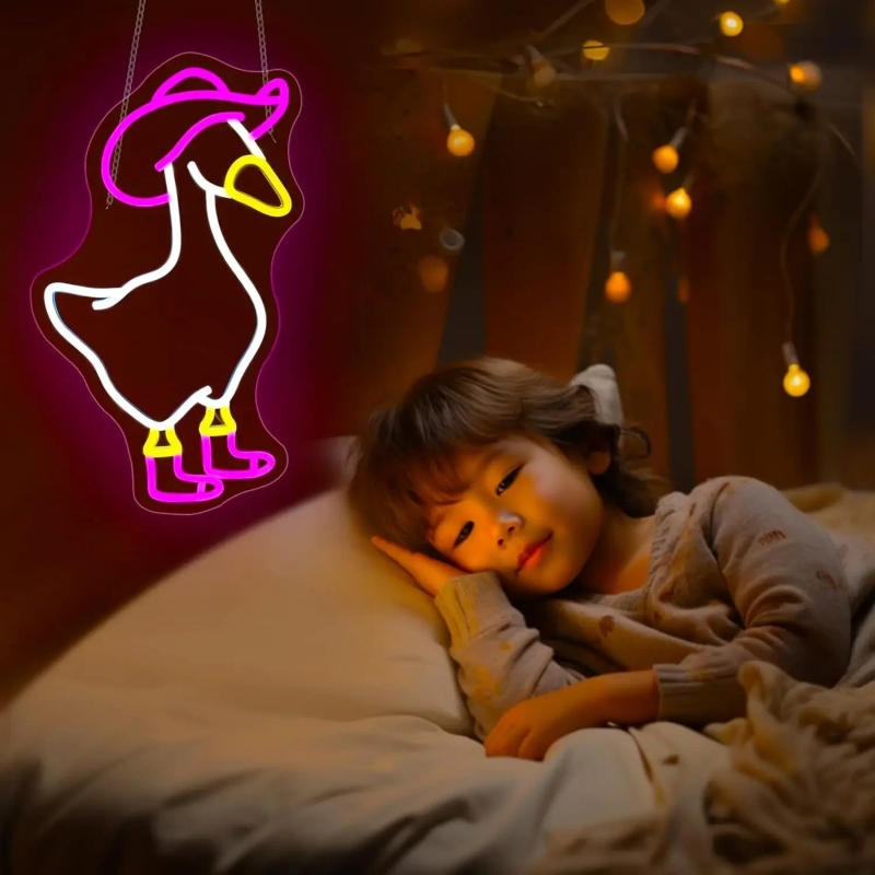 Description Picture 4 of itemCowboy Duck Neon Sign Led Light Up Signs for Wall Decor Usb Powered Neon Light Signs Indoor Light for Room Decor Holiday Gift