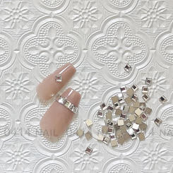 Clear Crystal Nail Art Rhinestones AB Aurora 3D Square FlatBack Nail Decorations Glitter Rhinestones Stones Crystals