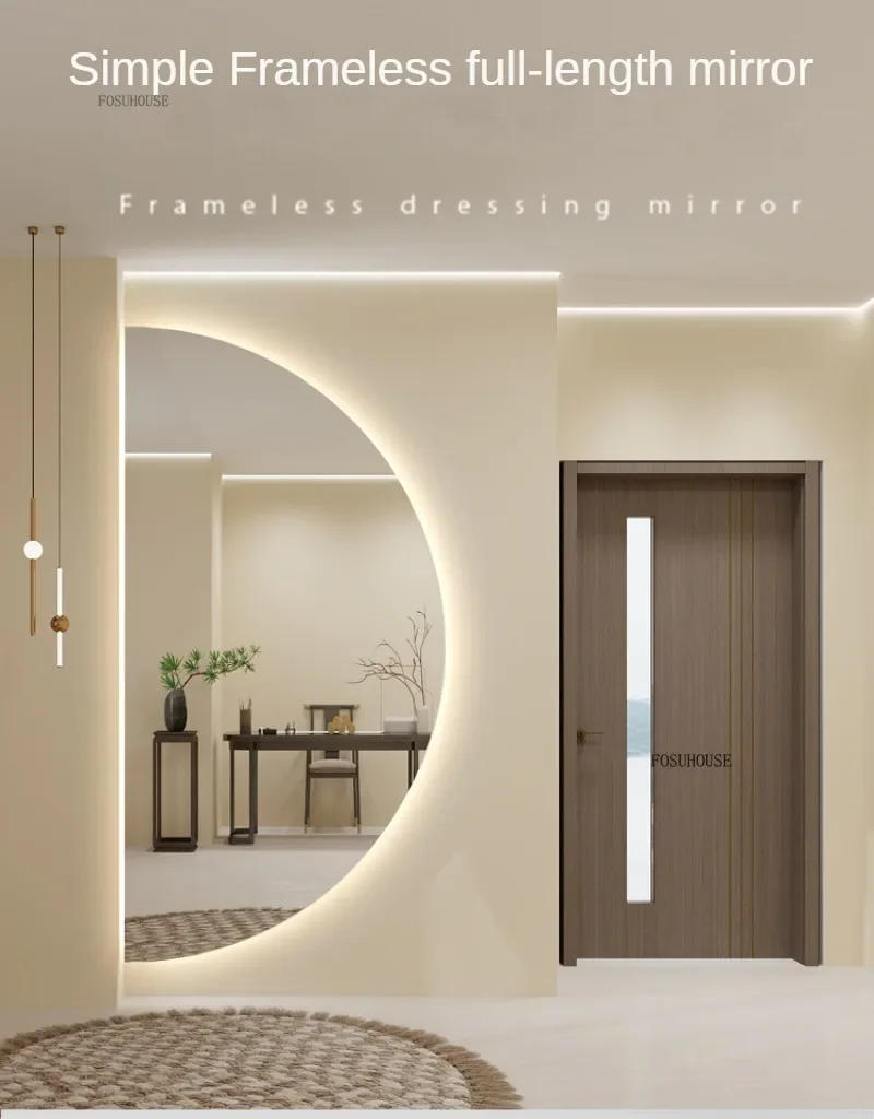 Description Picture 2 of itemSemicircular Smart Bath Mirrors Led Touch Screen Mirrors Wall-mounted Lighted Bathroom Mirror Special-shaped Decorative Mirror Z