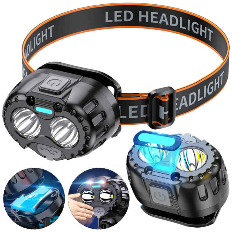 Description Picture 6 of itemEmergency Head Flashlight Motion Sensor LED Forehead Flashlight USB Charging XPE LED Headlamp for Outdoor Fishing Camping Hiking