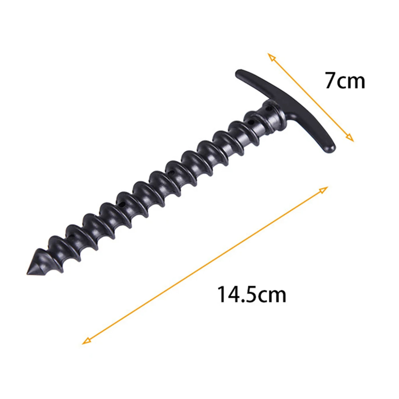 Description Picture 5 of item10 Pcs/Pack Outdoor Camping Tent Pegs Ground Nails Screw Anchor Stakes Pegs Hiking Tent Stakes Pins Tent Accessories