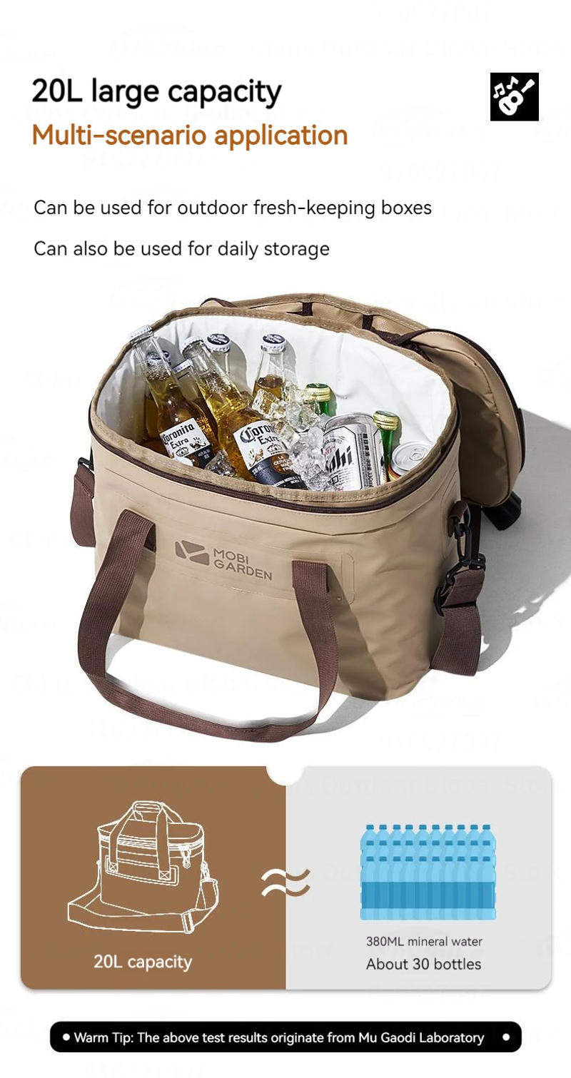 Description Picture 6 of itemMOBI GARDEN 20L Ice Cooler Insulated Bag for Camping Outdoor Picnic Beach Drinks Beer Travel Food Storage Bag Leakproof PVC Pack