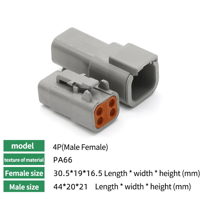 Description Picture 5 of item10/50/100 Sets Deutsch DTM/DT/DTP/DTF Automobile Connector Plug&Socket Male&Female Terminal DTM04-2/3/4/6/8/12 DTM06-2/3/4/6/8S