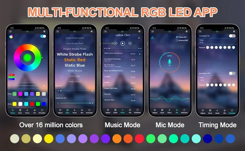 Description Picture 3 of itemLED bed frame, large with 4 drawers, adjustable upholstered headboard platform bed with wooden slatted support, bed frame