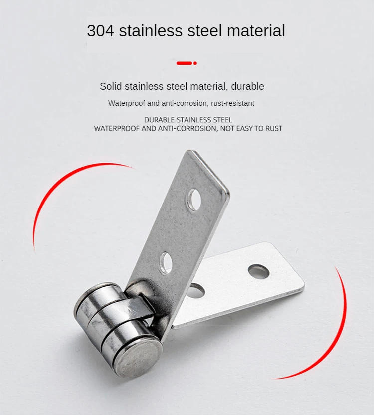 Description Picture 4 of item2PCS 304 Stainless Steel Folding Hinges For Bathroom Cabinet Mechanical Industrial Equipment Door Window Hardware Accessories