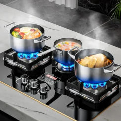 Three eyes gas cooker new household natural gas desktop built-in liquefied gas fire stoves