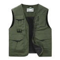 Waistcoat Men Multi-pocket Vest Tactical Military Motorcyclist Men's Coat Summer Sleeveless Jacket Work Coats Hunting Vests Man