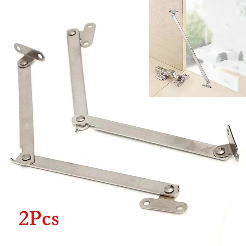 Description Picture 4 of item2Pcs Stainless Steel Furniture Cabinet Door Folding Pull Rod Movable Lift Up Support Rods Hinge