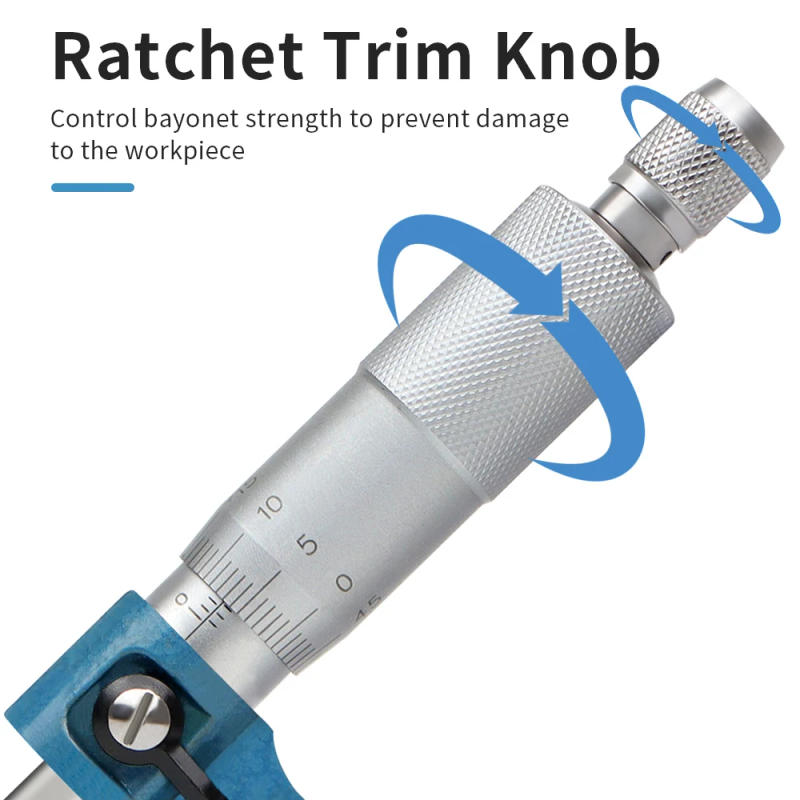 Description Picture 6 of item0-25mm 0.01mm Outside Micrometers Measuring Gauging Tool Scale Mechanical Caliper Precision Micro Meter For Measurement