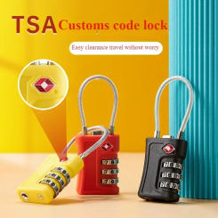 New TSA Customs Code Lock for Travel Luggage Password Changeable Lock Contrast Color Design Padlock