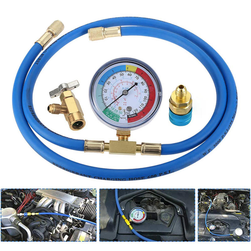 Description Picture 2 of itemRefrigerant Hose Recharge Car Air Kit AC R134A Car Conditioning Hose Con Refill Gauges R12 R22 Gas Charging All Copper