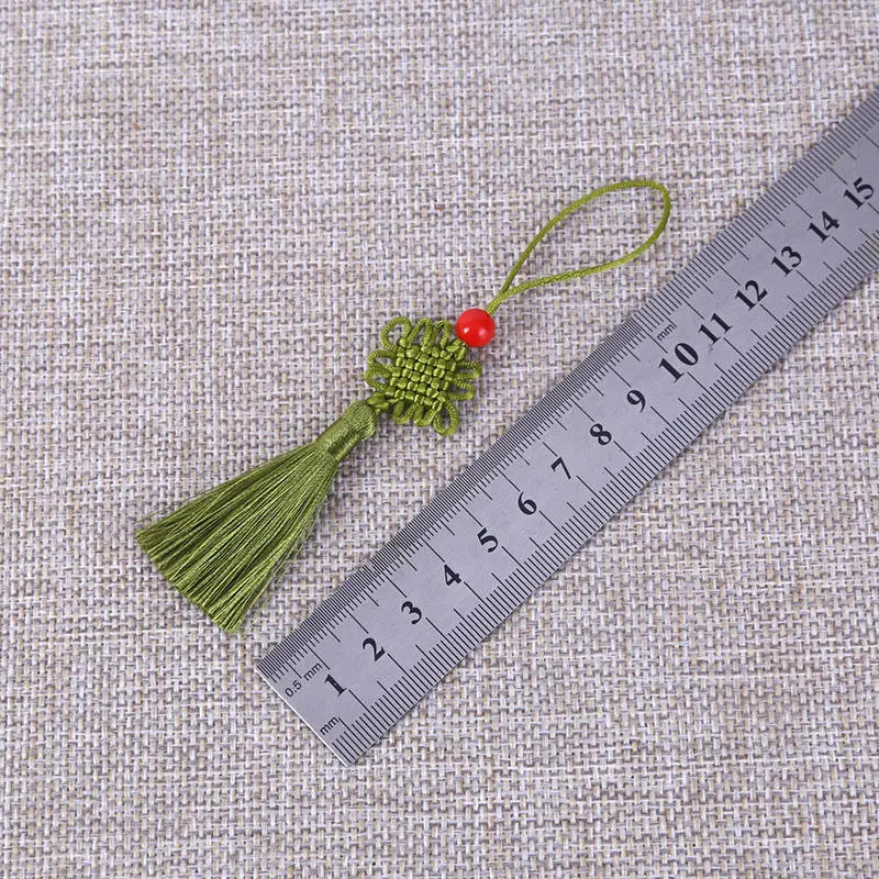 Description Picture 3 of item5/10Pcs Tassel Handmade Beaded Tassel Crafts Bookmarks Pendant Tassel with Cord Loop for Jewelry Making DIY Craft Accessories