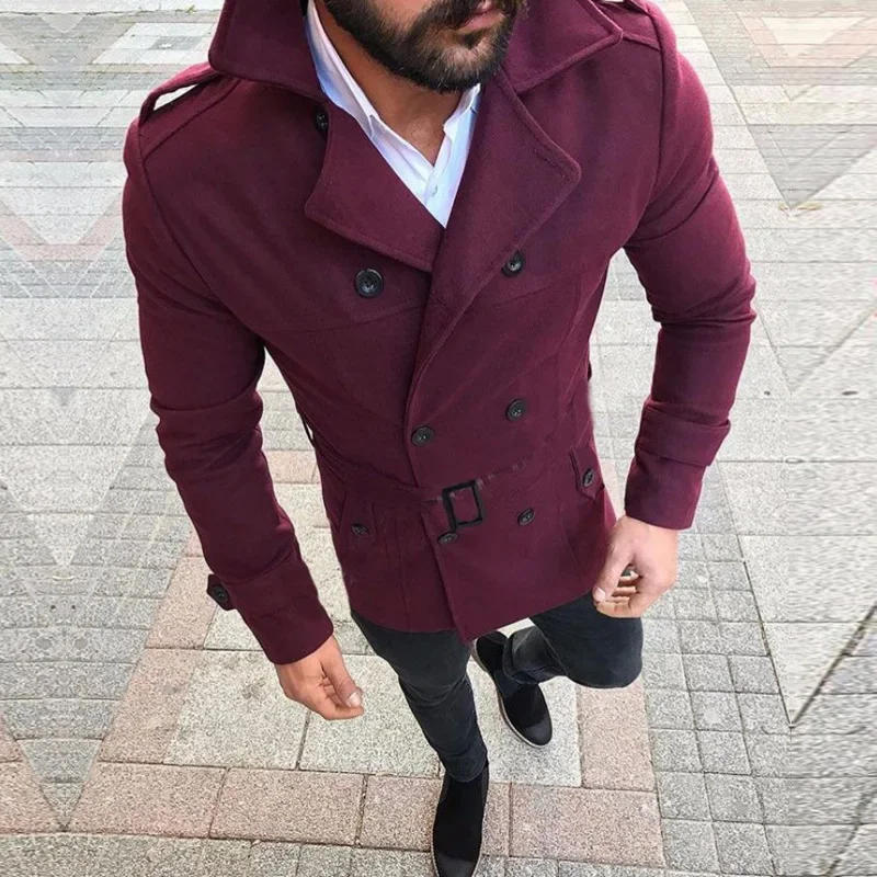 Description Picture 4 of itemCustomized Men Fashion Jackets Men Slim Fits Coats Business Mens Long Winter Windproof Outwears