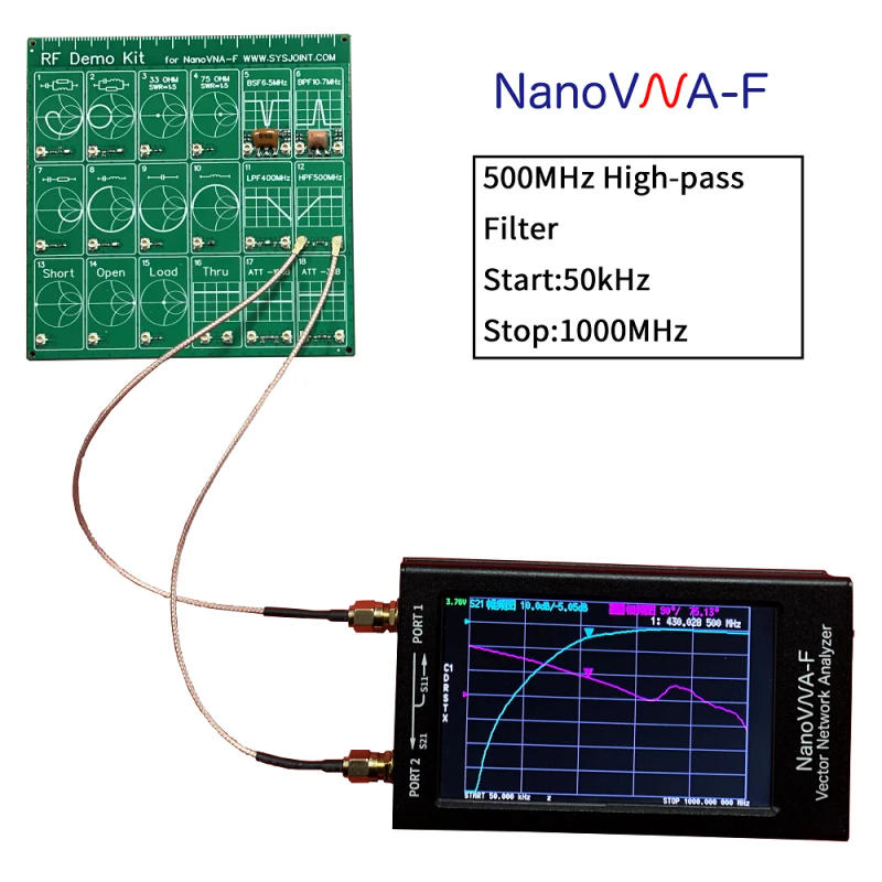 Description Picture 3 of itemHTOOL RF Demo-Kit RF Test Board For NanoVNA-F Vector Network Analyzers