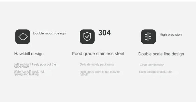 Description Picture 5 of itemAIRFLOW 100ML Espresso Extraction Cup 304 Stainless Steel Double Mouth Home With Engraved Measure Italian Espresso Oz Cup Durabl