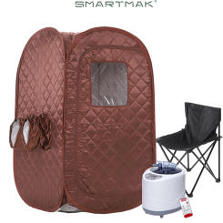 Single Person Sauna Portable Steam Sauna for Home Spa, Sauna Tent with Steamer 2.6L 1000W Steam Generator 90 Minute Timer