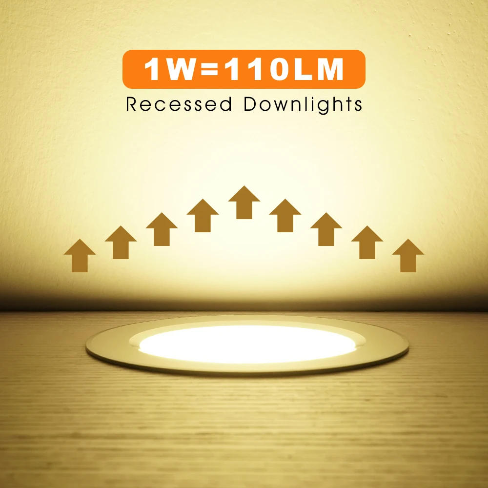Description Picture 5 of itemLED Recessed Downlight SMD Driverless 2835 AC220V 3W 5W 7W 9W 12W Ultra-thin Round White Ceiling Spot Light For Indoor Lighting
