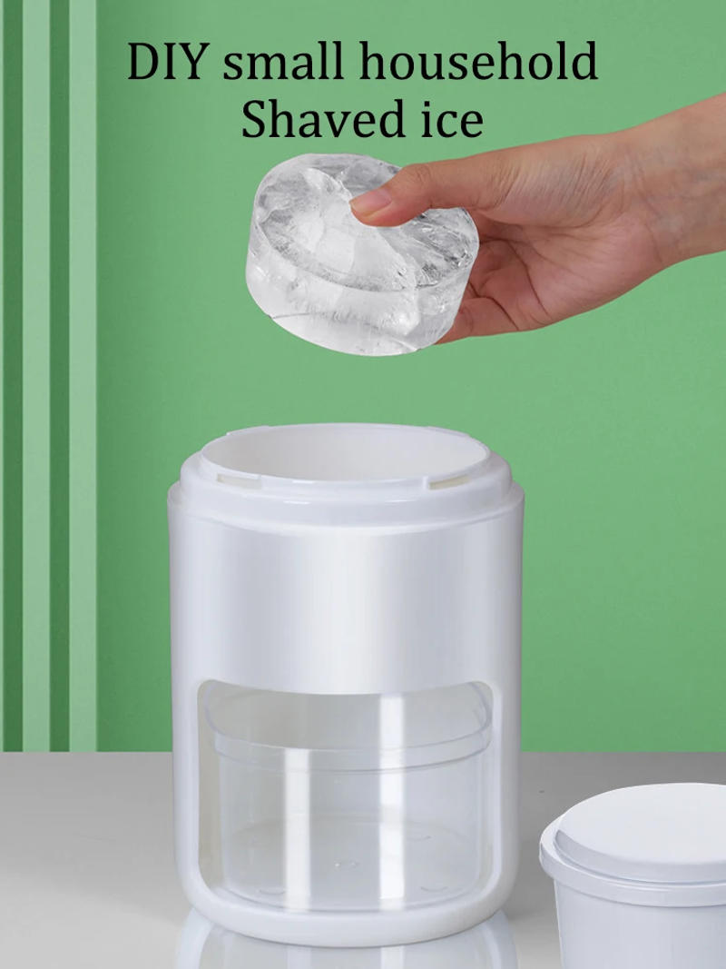 Description Picture 4 of itemManual Ice Shaver Machine for Home DIY Slushy Snow Cone Maker Portable Hand Crank Stainless Steel Blade Kitchen