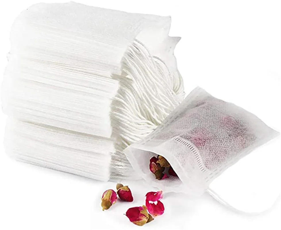 Description Picture 5 of item100Pcs Tea Bags Disposable Filter Bags for Tea Infuser with String Heal Seal Food Grade Non-woven Fabric Natural Tea Filter Bags