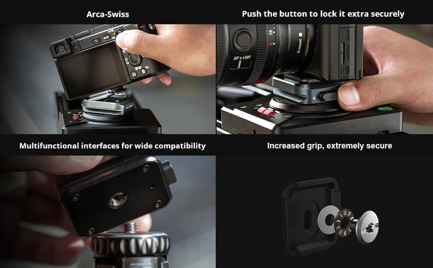 Description Picture 6 of itemPGYTECH Quick Release Plate Adapter w/Arca Swiss Clamp Camera Mount for Sony/Nikon//DJI Quick Setup Mount with Tripods Adapter