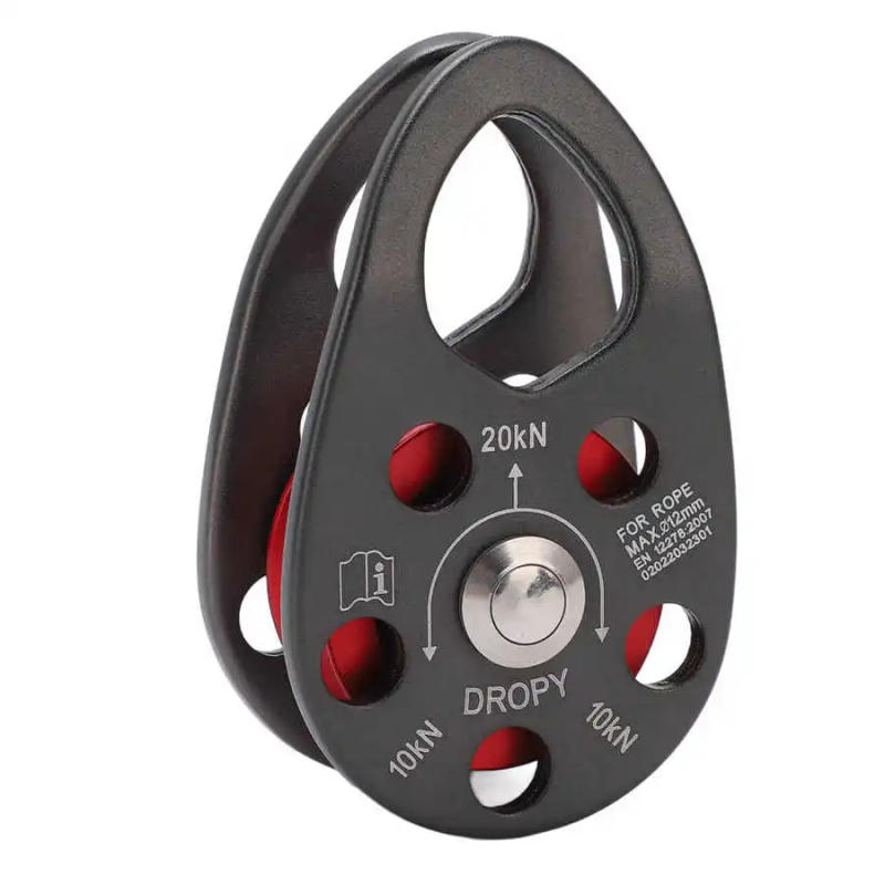 Description Picture 2 of item20KN Rock Climbing Pulley Aluminum Alloy Side Swing Pulley Heavy Duty Single Fixed Swing Pulley Climbing Accessories
