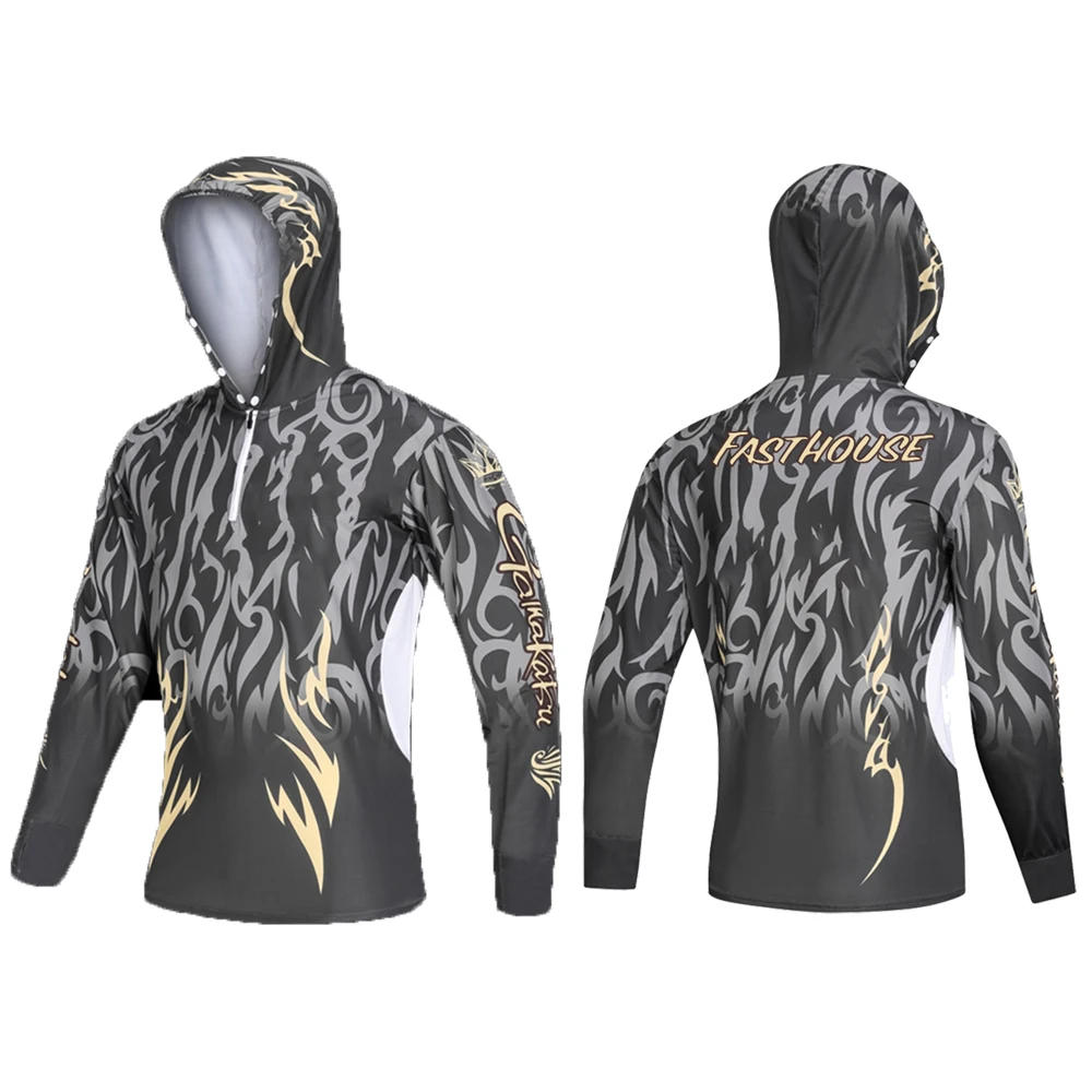 Description Picture 5 of itemFishing Hooded Quick Drying Sun Protection Fishing Shirts Clothing  Anti-UV Lightweight Fishing Jerseys Hoodies For Men