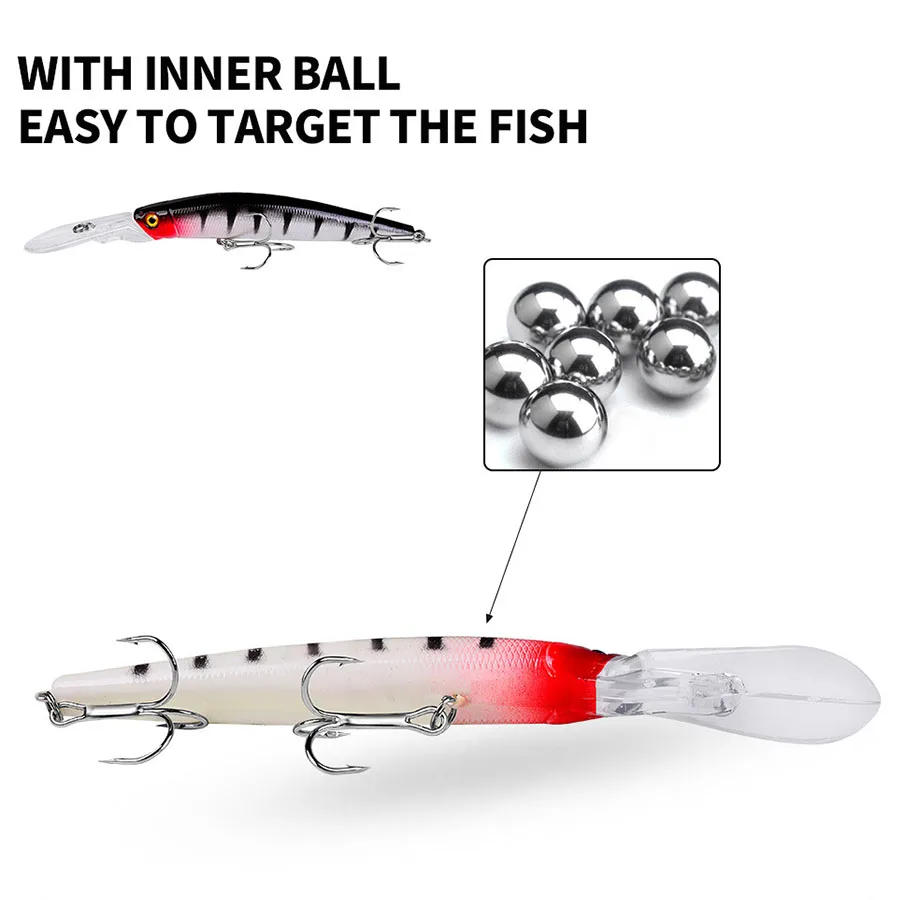 Description Picture 6 of itemCrankbaits Fishing Lures Jerkbait Minnow Hard Bait Artificial Wobblers For Trolling Pike Top Water Carp Fishing Tackle Swimbait
