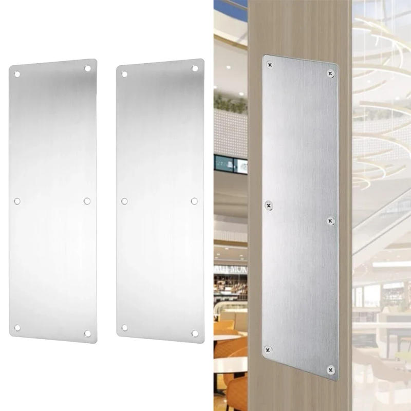 Description Picture 3 of item2PCS Door Kick Plates Stainless Steel For Interior Or Exterior Door Protection Door Push Plate Kick Plate Push Plates