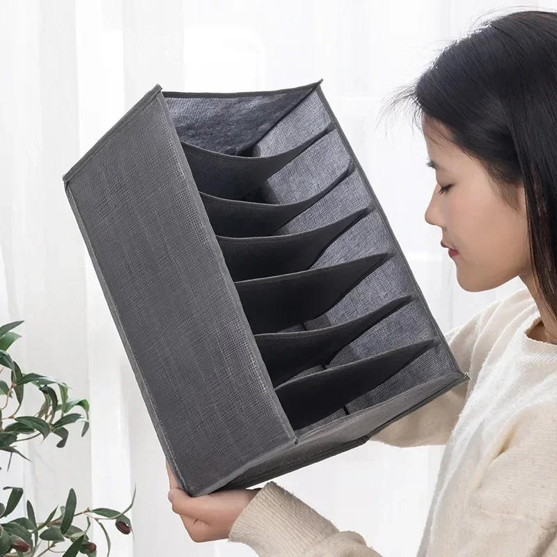 Description Picture 3 of itemJeans Pants Storage Box Wardrobe Clothes Organizer Cabinet Drawers Organizer for Underwear Bra Socks T-Shirt Organizers storage