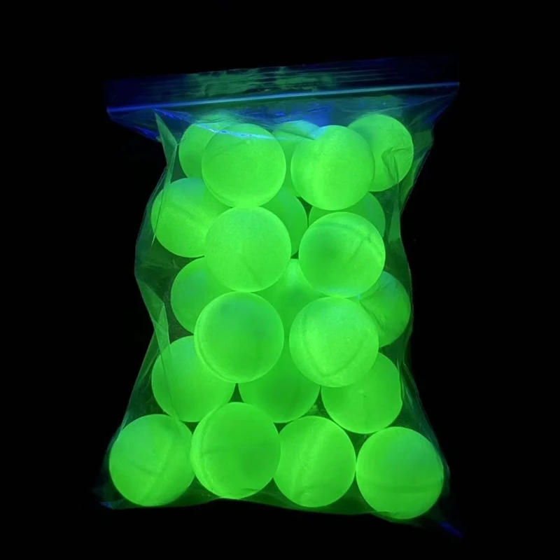 Description Picture 5 of item20Pcs New Material Luminous Ping Pong Ball Durable Indoor Outdoor Competitions Table Tennis Balls High Elasticity ABS