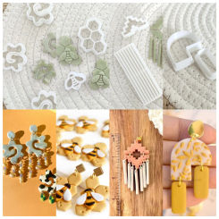 Multiple Polymer Clay Cutting Mold Simple Geometric/Bee Shape DIY Earrings/Pendants/Jewelry Clay Cutter Pottery Tools