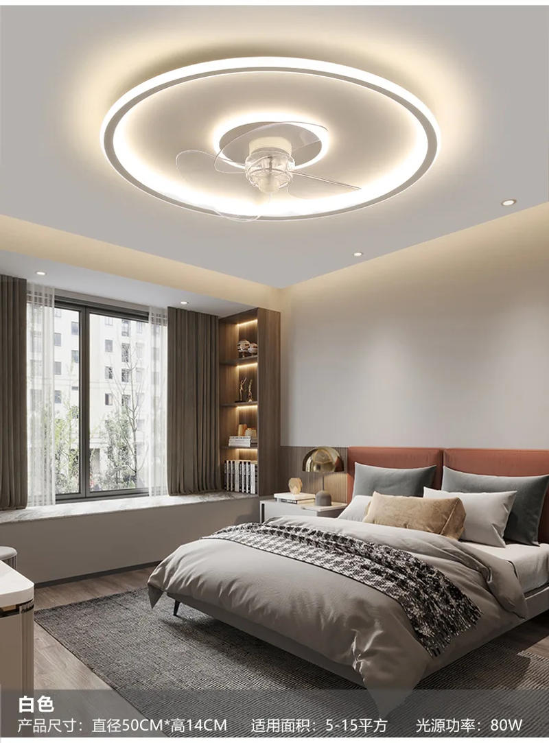 Description Picture 2 of itemModern Led Ceiling Fan Light for Living Room Bedroom Dining Room LED Fans With Light