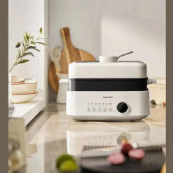 DAEWOO Multicooker Multifunctional Steam Cooking Pot Kitchen Hotpot Multi Cooker Air Fyer Steam Fry Stew All In One Electric Pot