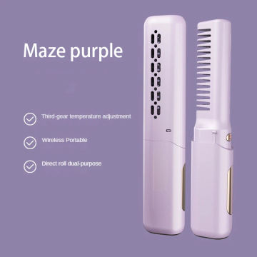 Mini Hair Straightening Comb Hair Protein Coating Anti-scald Not Harmful To Hair Hair Care Portable Hairstyle Design Mini Gadget