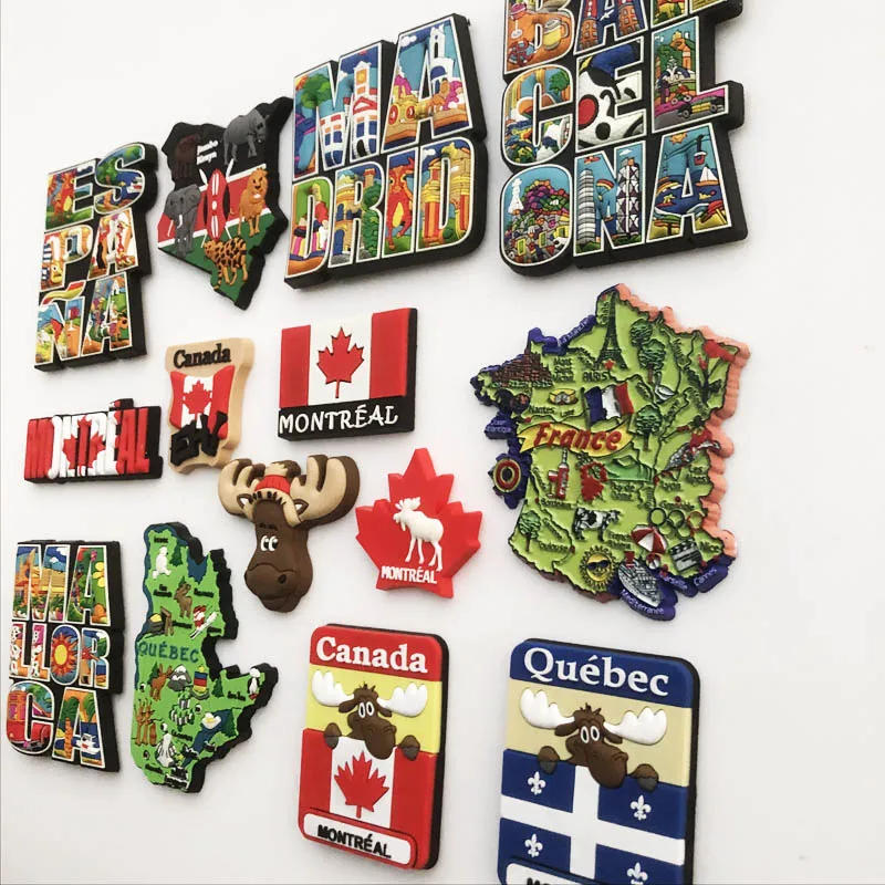 Description Picture 4 of itemCanada Fridge Magnets Montreal Quebec Travelling Souvenirs Home Decor Wedding Birthday Gifts Message Board Magnetic Stickers